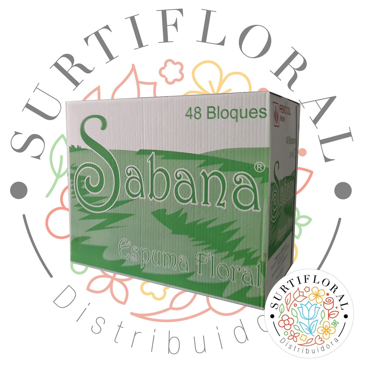 Caja de espuma floral referencia Sábana