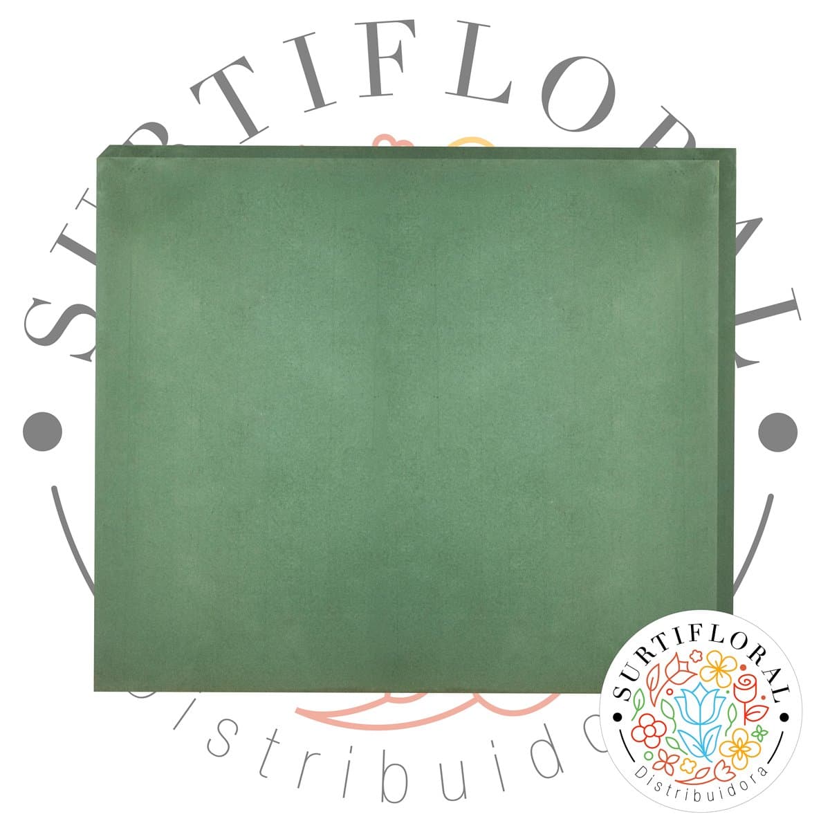 Lámina de espuma floral verde